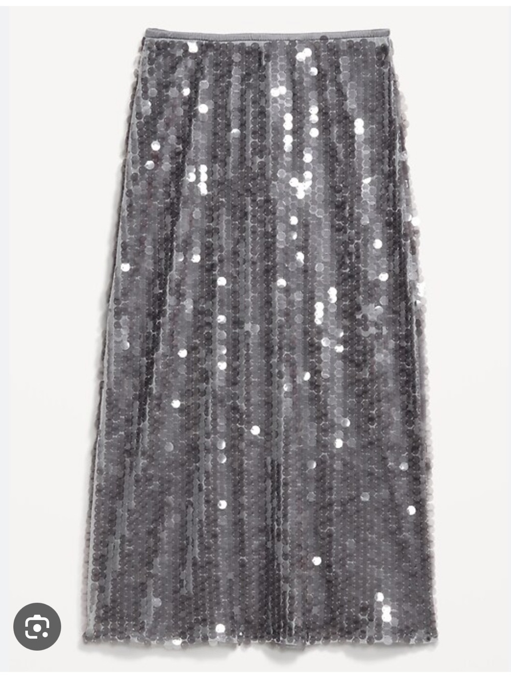 Old Navy Silver Sequin Midi Skirt